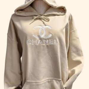 Chanel Cream Hoodie Sweatshirt for Women